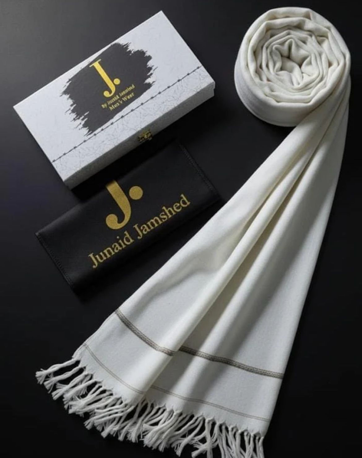 White Wool Shawl  Swiss
